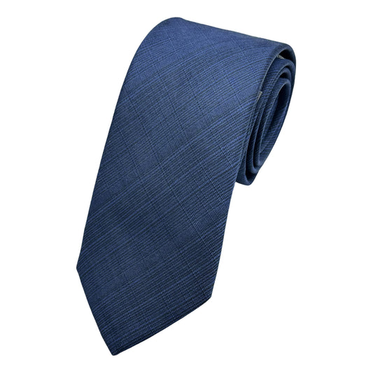 OG0010T OLLYGAN COMO ITALY Italian Mens Silk Tonal Check Weave Skinny Neck Ties