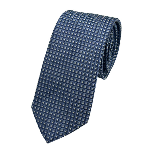 OG0160T OLLYGAN COMO ITALY Italian Mens Silk Geometric Weave Skinny Neck Ties