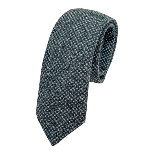 OG0310T OLLYGAN COMO ITALY Italian Mens Wool Blend Heavy Textured Weave Skinny Neck Ties