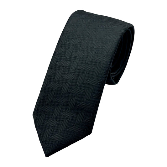 OG0020T OLLYGAN COMO ITALY Italian Mens Luxury Tonal Geometric Weave Skinny Neck Ties