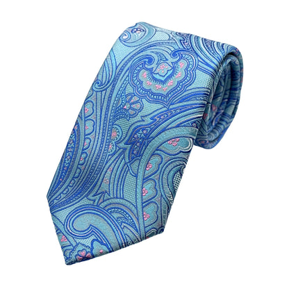 JAS5002T JAMES ADELIN Mens Luxury Microfibre Neck Tie in Satin Paisley Weave Design