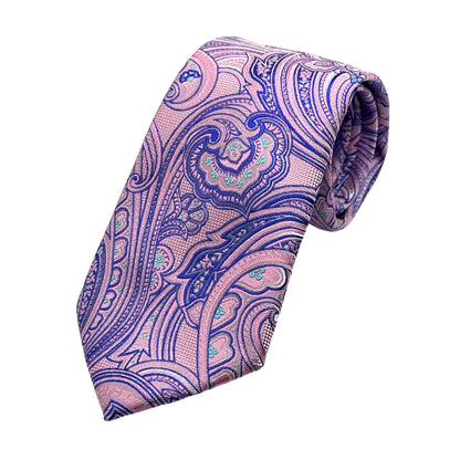 JAS5002T JAMES ADELIN Mens Luxury Microfibre Neck Tie in Satin Paisley Weave Design