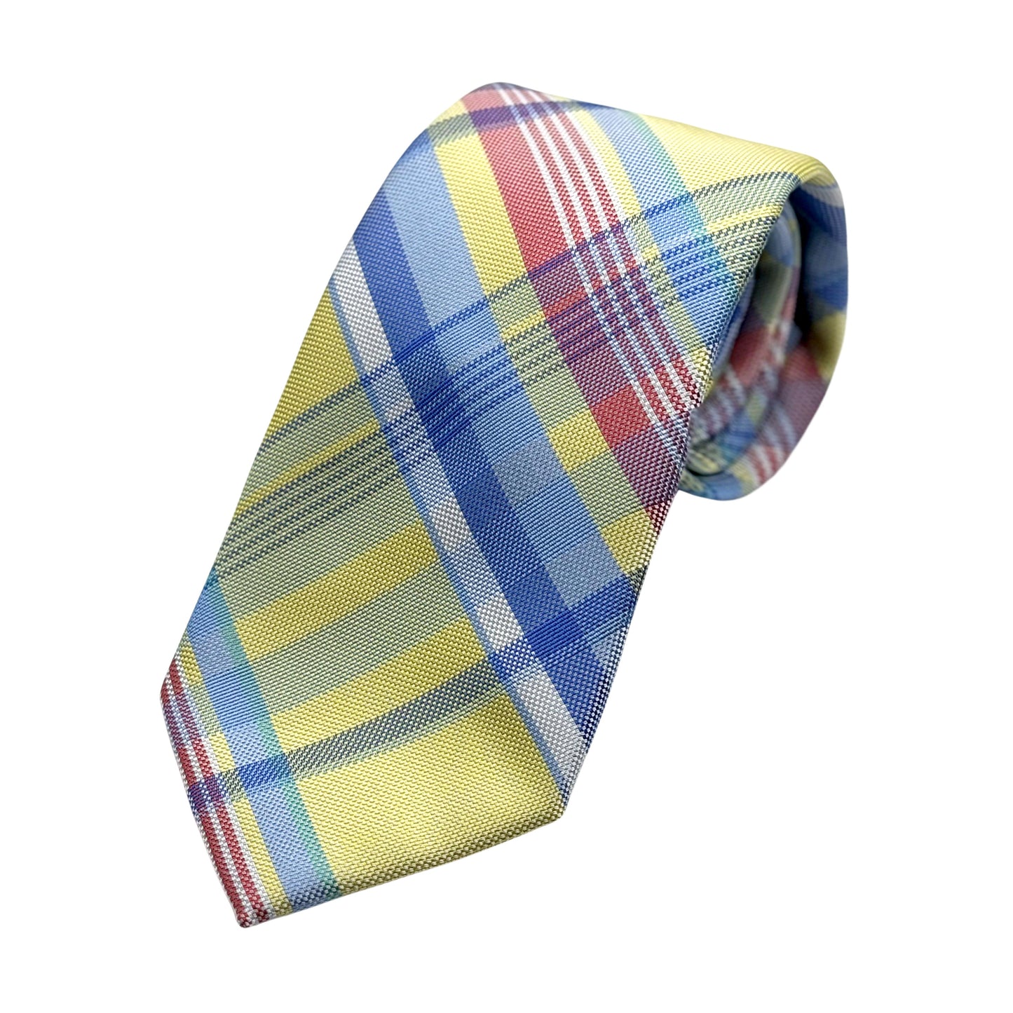 JAS5007T JAMES ADELIN Mens Luxury Microfibre Neck Tie in Textured Check Weave Design