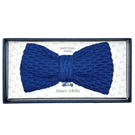 IT1011B JACQUES MONCLEEF Luxury Mens Italian Textured Cotton Knitted Bow Ties