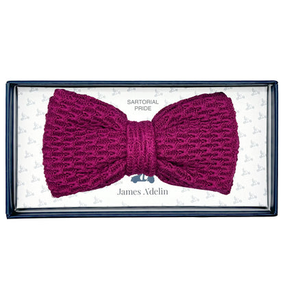 IT1011B JACQUES MONCLEEF Luxury Mens Italian Textured Cotton Knitted Bow Ties