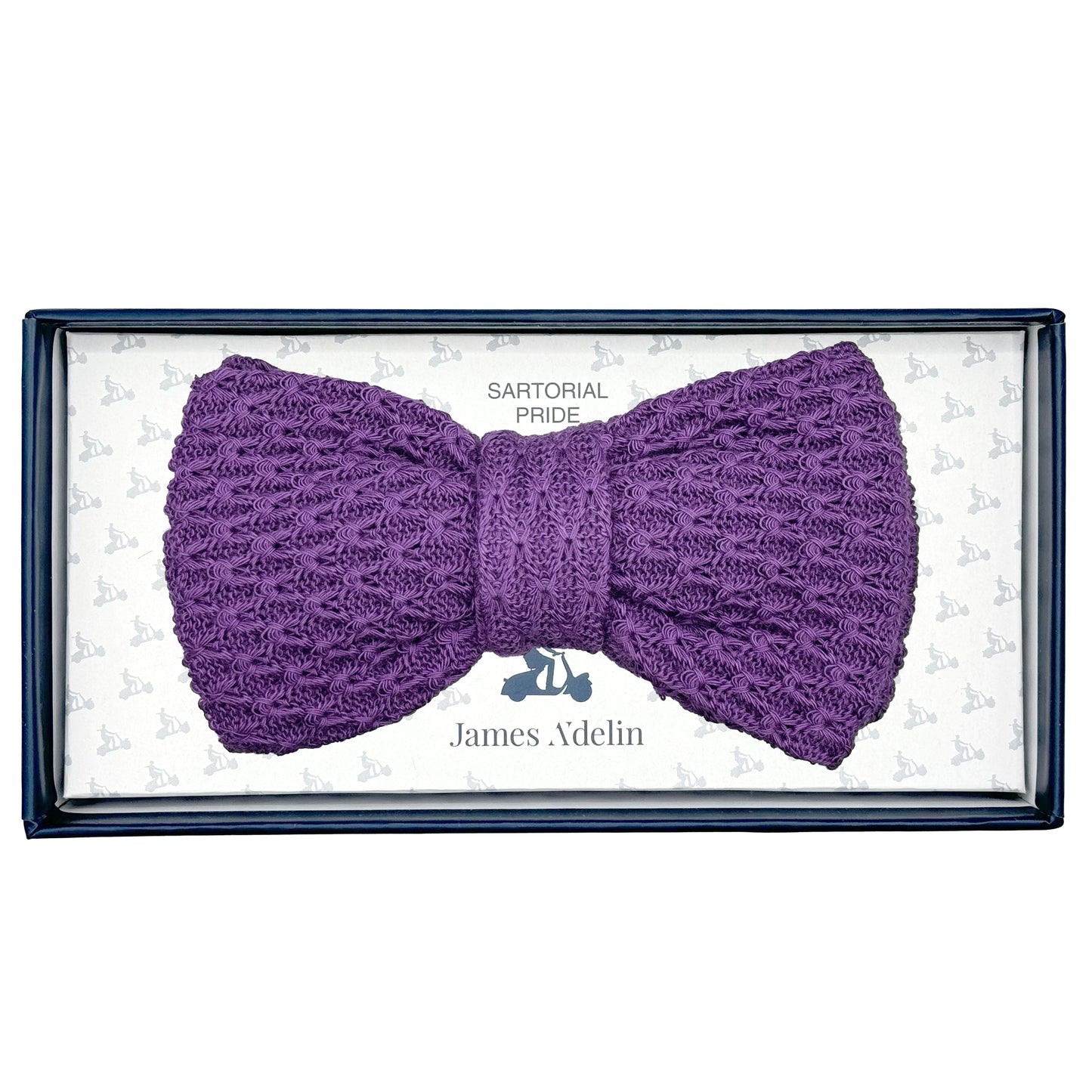 IT1011B JACQUES MONCLEEF Luxury Mens Italian Textured Cotton Knitted Bow Ties