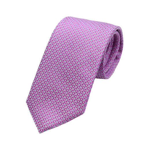 ITTC4T-1 TINO COSMA ITALY Mens Italian Pure Silk Textured Neck Tie in Hot Pink