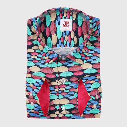 JF333 JIMMY FOX Print Slim Fit L/S Shirt