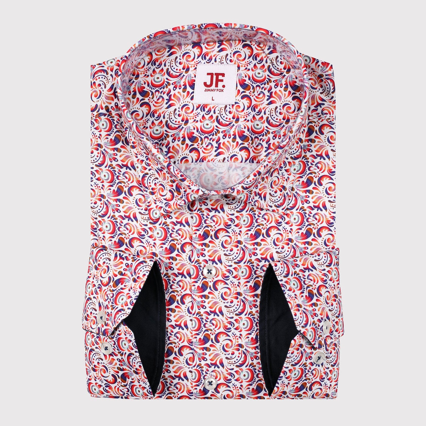 JF341 JIMMY FOX Waves Print Slim Fit L/S Shirt