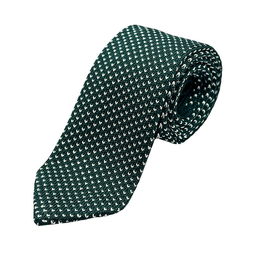 IT506T-1 JAMES ADELIN Mens Italian Knitted Birdseye Weave Neck Tie in Green