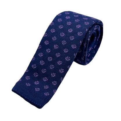 IT513T JACQUES MONCLEEF Mens Italian Knitted Cotton Spotted Weave Neck Ties