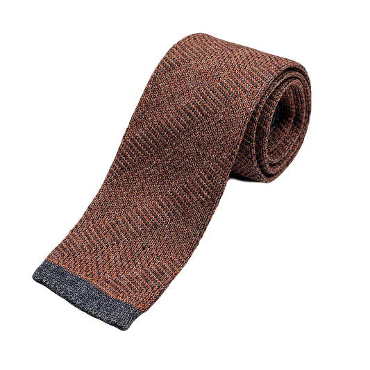 IT503T JAMES ADELIN Mens Italian Knitted Textured Striped Neck Ties