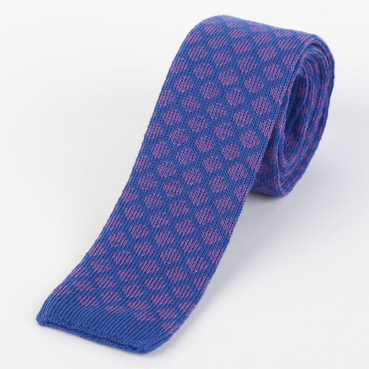 IT2109T JACQUES MONCLEEF Mens Italian Knitted Cotton Geometric Weave Neck Ties