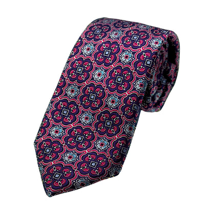 JAS121T JAMES ADELIN Luxury Silk Neck Tie in Geometric Design