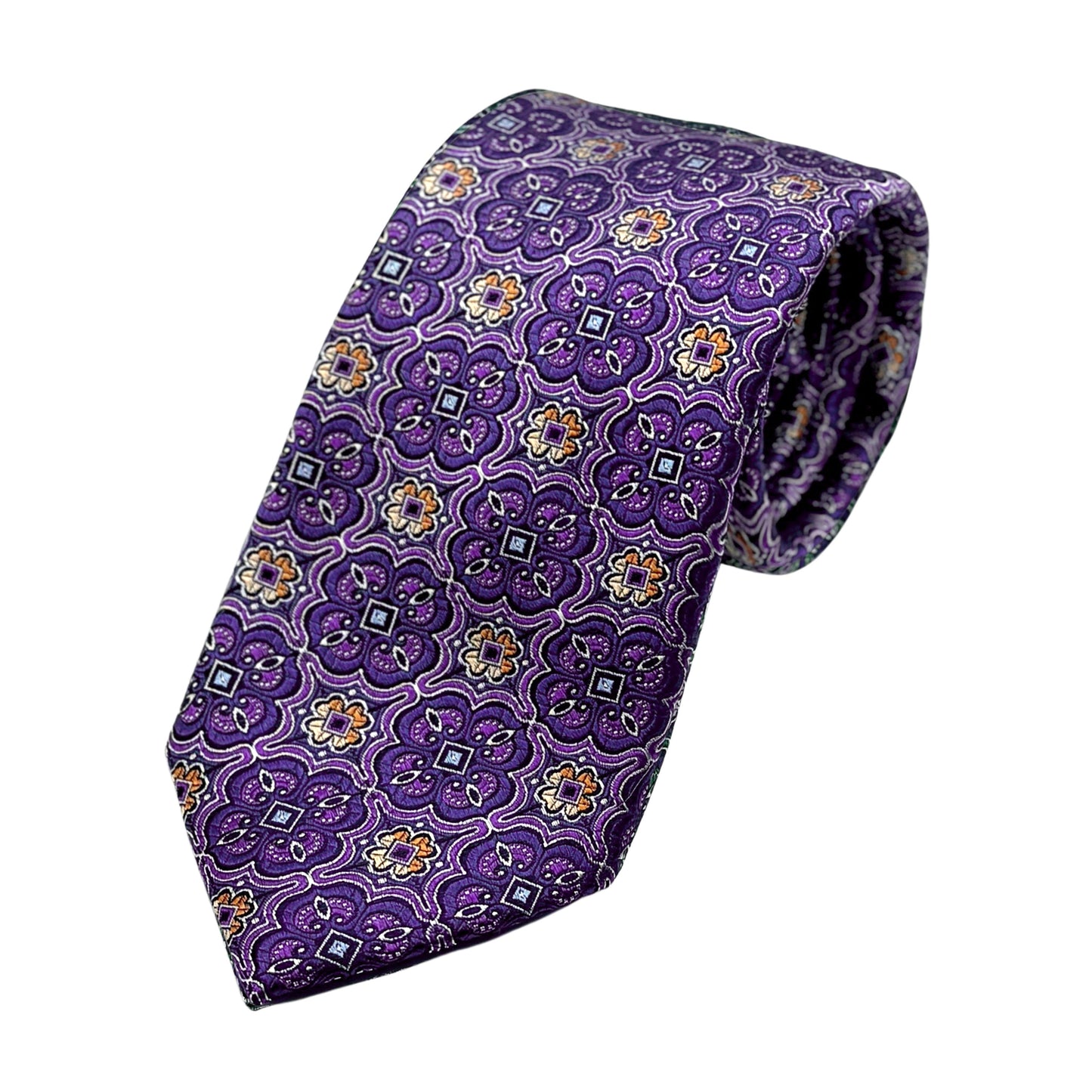 JAS121T JAMES ADELIN Luxury Silk Neck Tie in Geometric Design