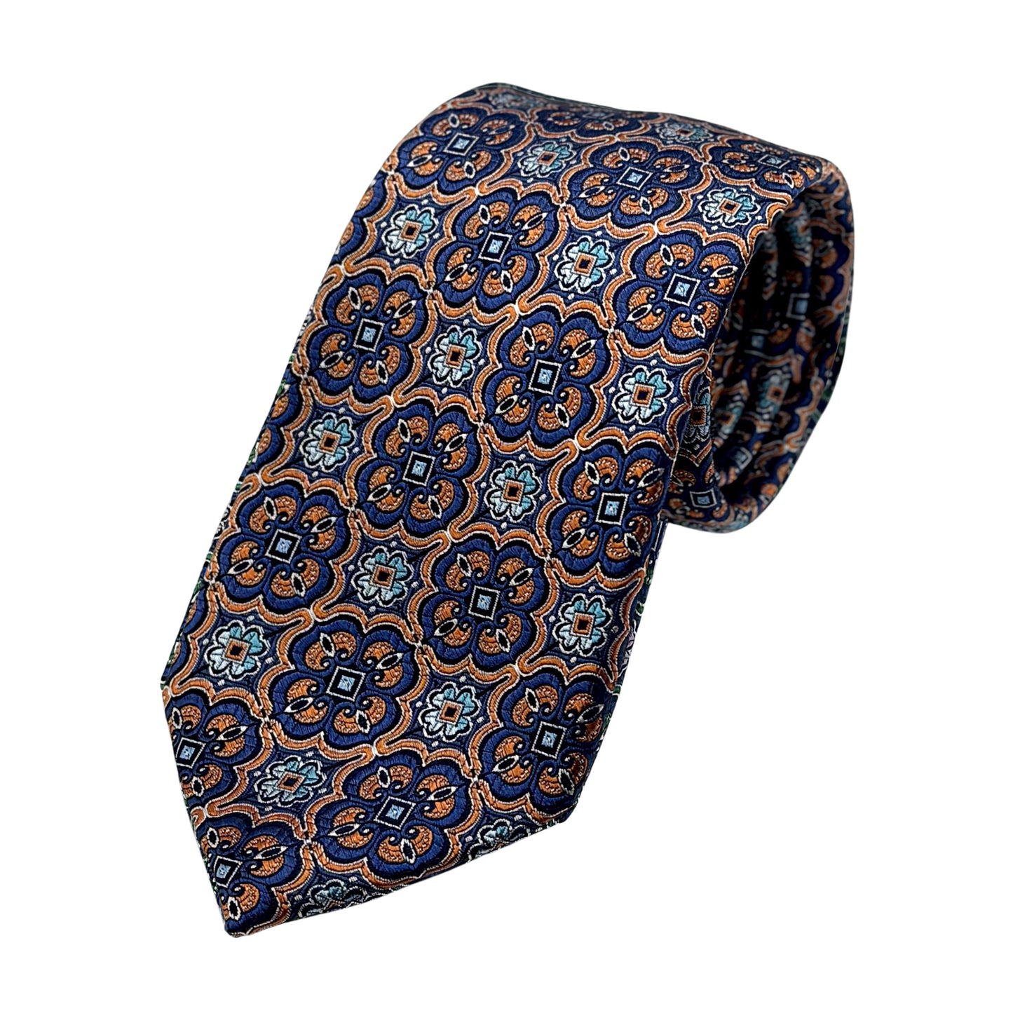 JAS121T JAMES ADELIN Luxury Silk Neck Tie in Geometric Design