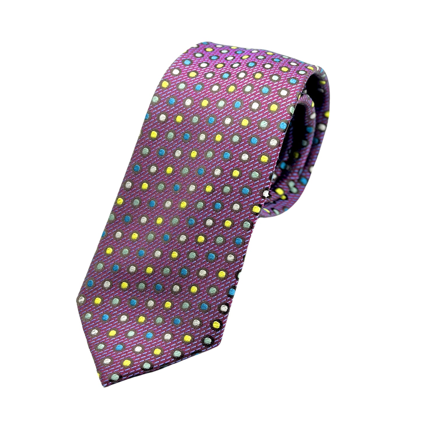 JAS166T-1 JACQUES MONCLEEF Mens Luxury Silk Neck Tie in Spotted Textured Weave Design