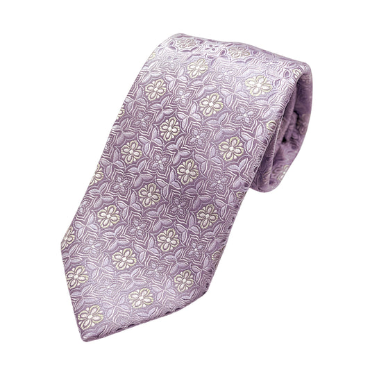 JAS212T-1 JAMES ADELIN Mens Luxury Silk Neck Tie in Textured Geometric Weave Design in Lilac