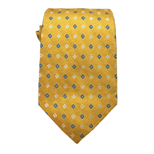 JAS247T-1 JAMES ADELIN Mens Luxury Silk Neck Tie Textured Geometric Weave in Gold