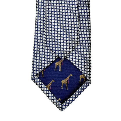 JAS249T JAMES ADELIN Mens Luxury Silk Neck Ties in Two Tone Square Weave Design