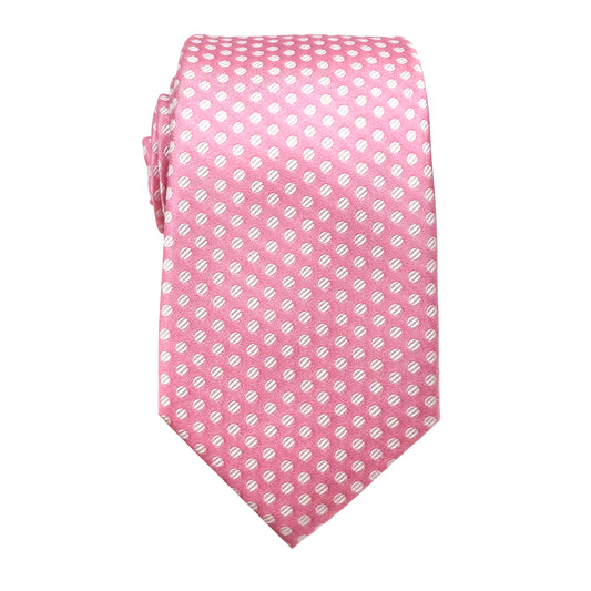 JAS253T-1 JAMES ADELIN Mens Luxury Silk Neck Tie Spotted Satin Weave Design in Pink