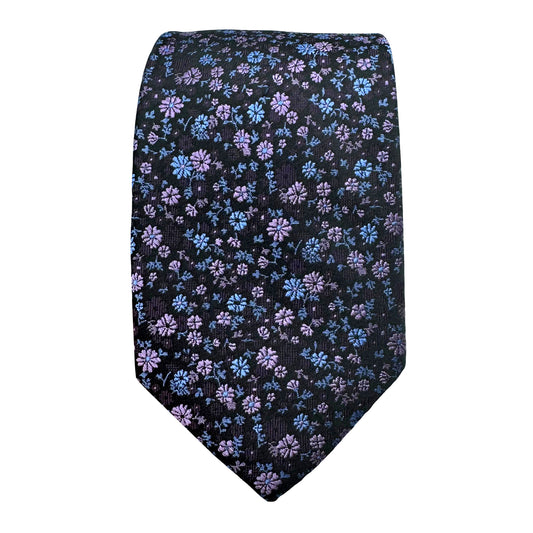 JAS259T-1 JAMES ADELIN Mens Luxury Silk Neck Tie Mini Floral Weave Design