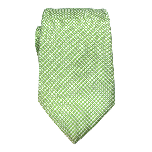 JAS273T-1 JAMES ADELIN Mens Luxury Silk Neck Tie Diagonal Striped Weave Design in Lime Green