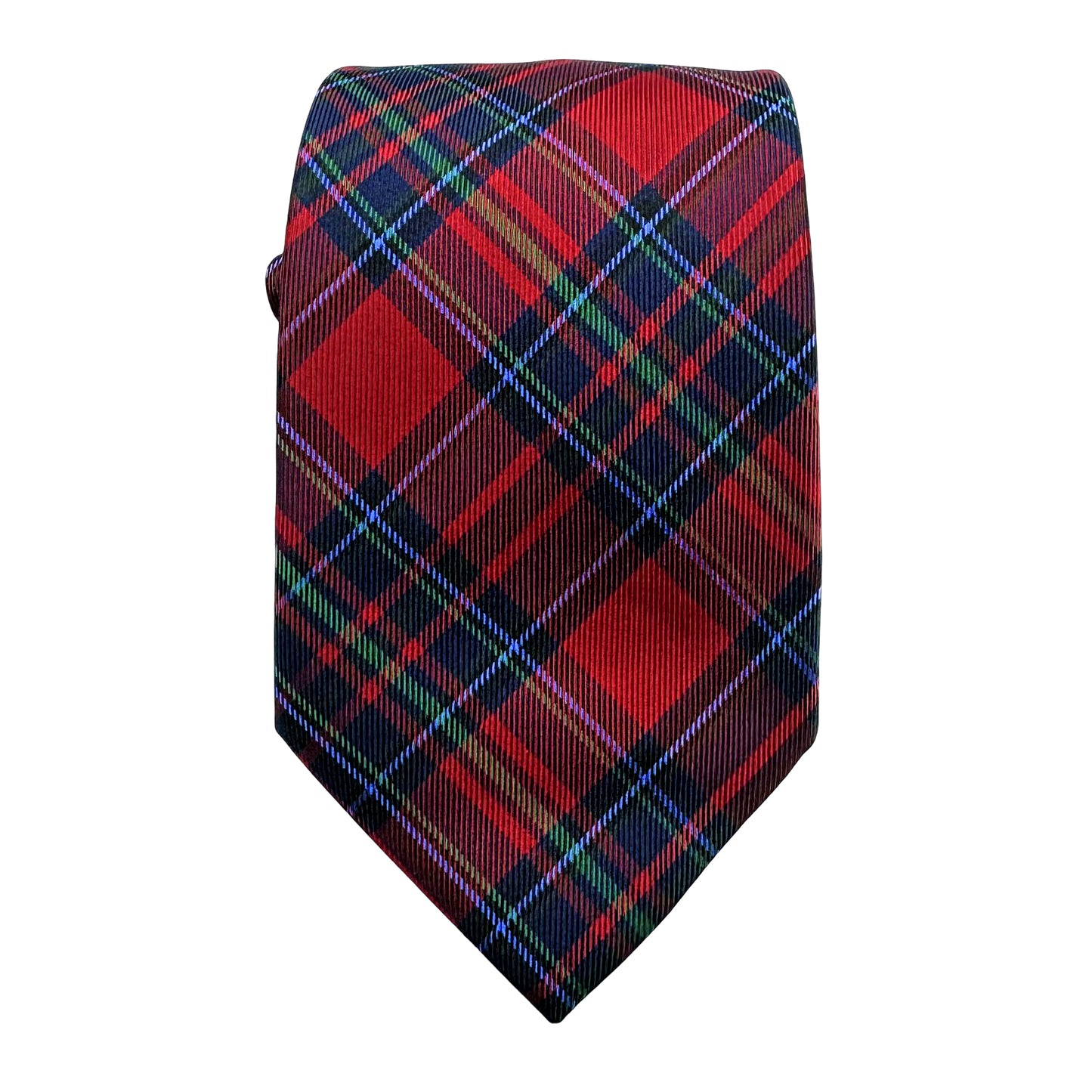 JAS281T-1 JAMES ADELIN Mens Luxury Silk Neck Tie Tartan Check Weave Design in Red