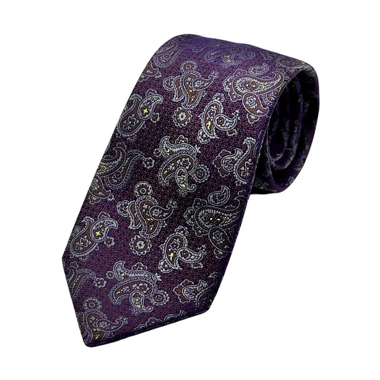 JAS4007T JAMES ADELIN Mens Luxury Silk Neck Tie in Textured Paisley Weave Design