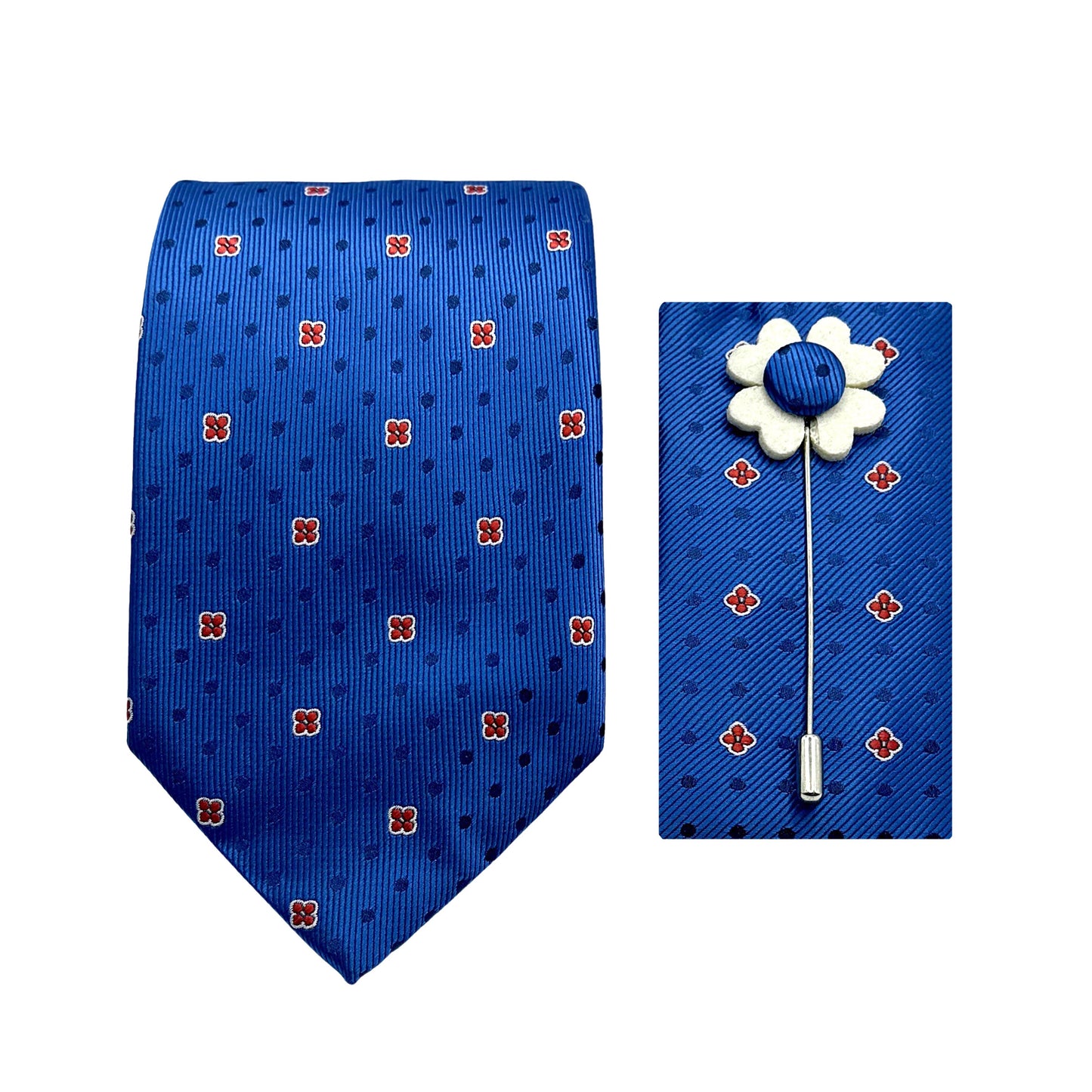 JACOMBO222050 JAMES ADELIN Luxury Geometric 7.5cm Width Tie/Pocket Square/Lapel Pin Combo Sets