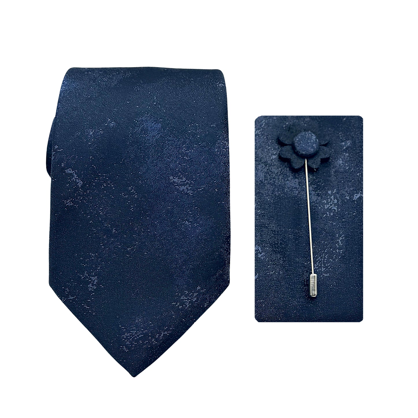 JACOMBO223020 JAMES ADELIN Luxury Subtle Shaded Effect 7.5cm Width Tie/Pocket Square/Lapel Pin Combo Sets