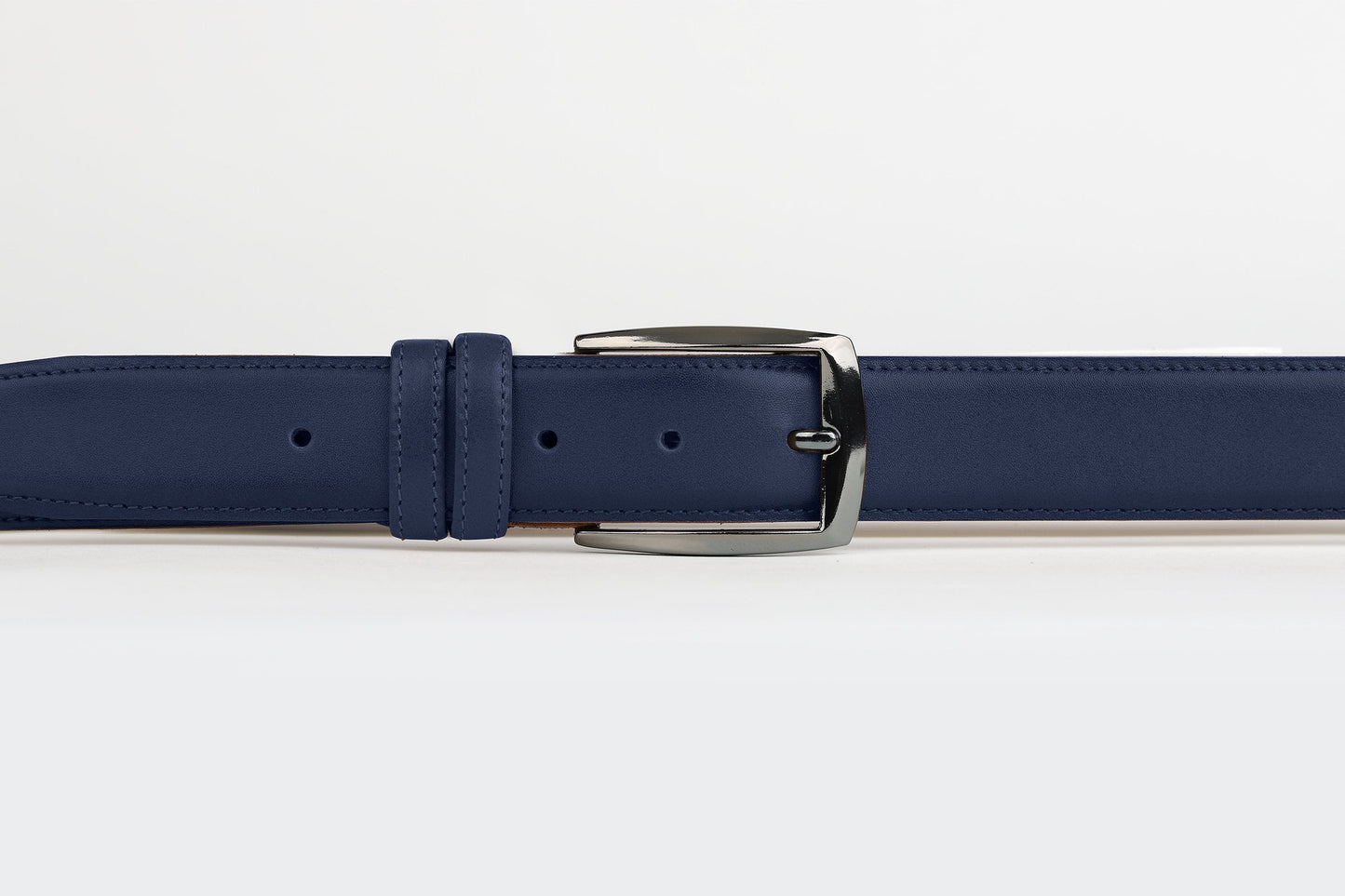 mens blue leather belt 