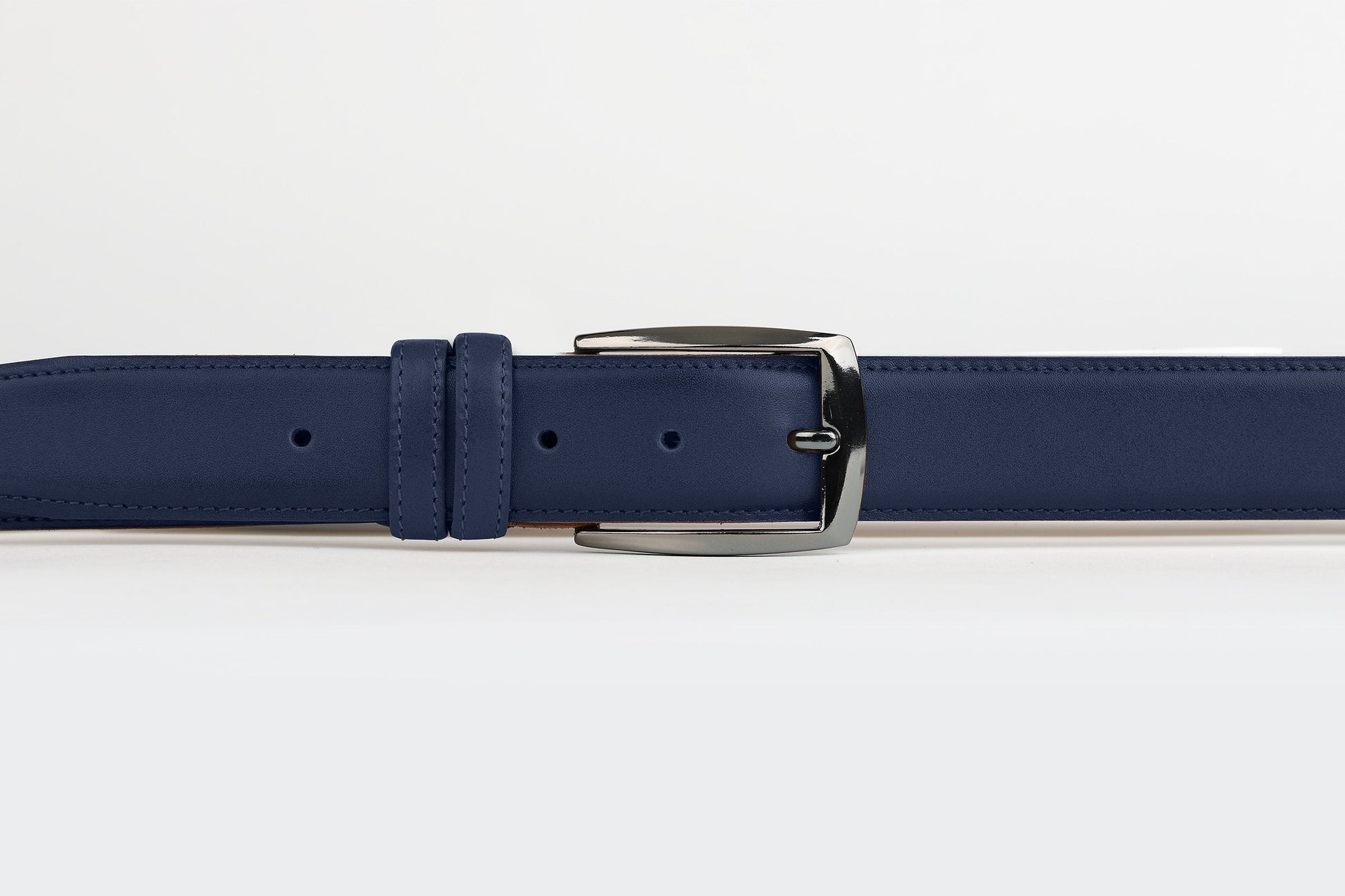 mens blue leather belt 