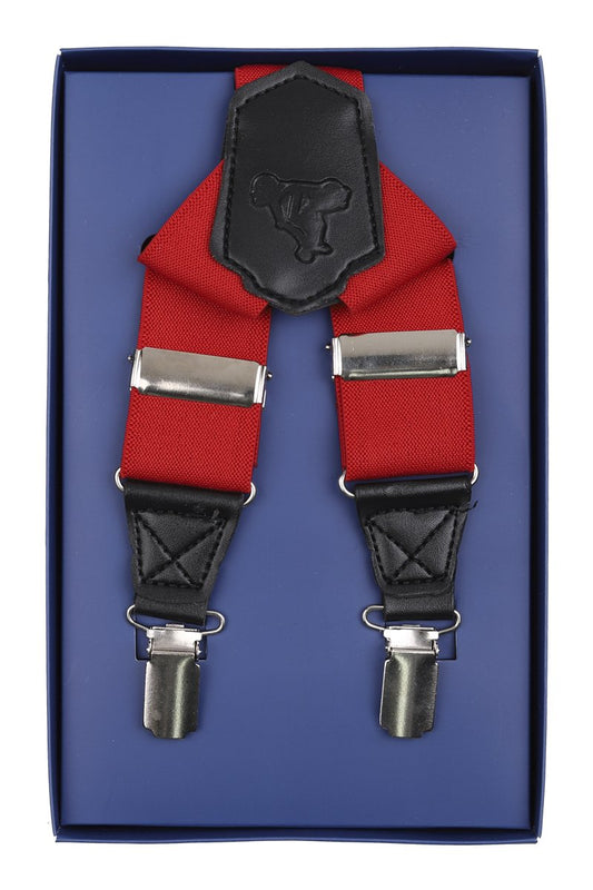 JAMES ADELIN Men's Suspenders in Red