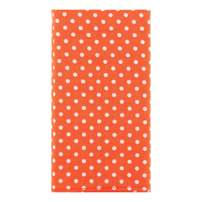 JA73P-14 JAMES ADELIN Pocket Square, Flower and Bow Tie Combo in Orange and White Polka Dot