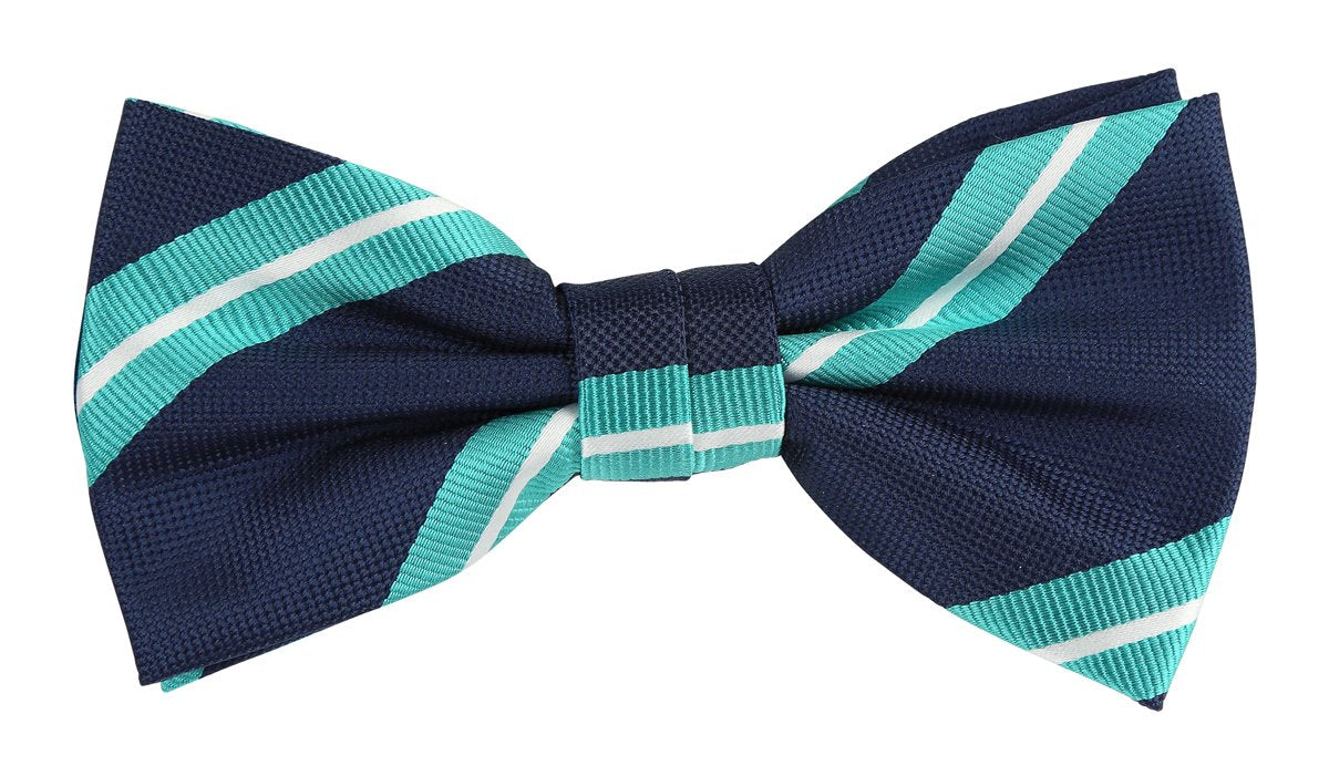 JALSTRIPEB JAMES ADELIN Luxury Regimental Stripe Pre Tied Bow Ties