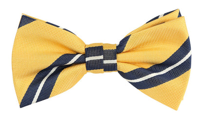 JALSTRIPEB JAMES ADELIN Luxury Regimental Stripe Pre Tied Bow Ties