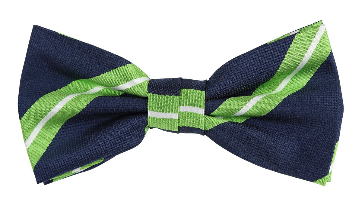 JALSTRIPEB JAMES ADELIN Luxury Regimental Stripe Pre Tied Bow Ties