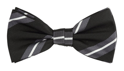 JALSTRIPEB JAMES ADELIN Luxury Regimental Stripe Pre Tied Bow Ties