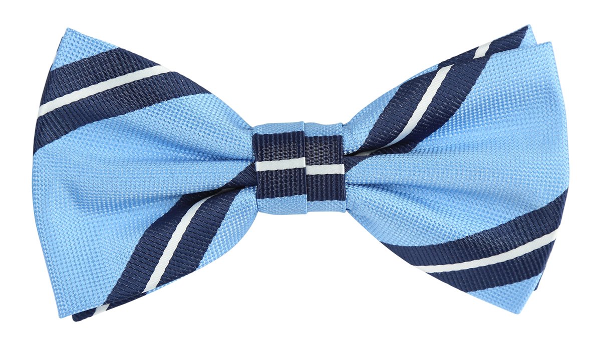 JALSTRIPEB JAMES ADELIN Luxury Regimental Stripe Pre Tied Bow Ties