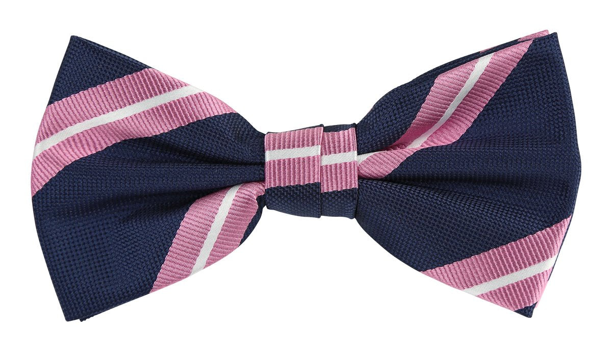 JALSTRIPEB JAMES ADELIN Luxury Regimental Stripe Pre Tied Bow Ties