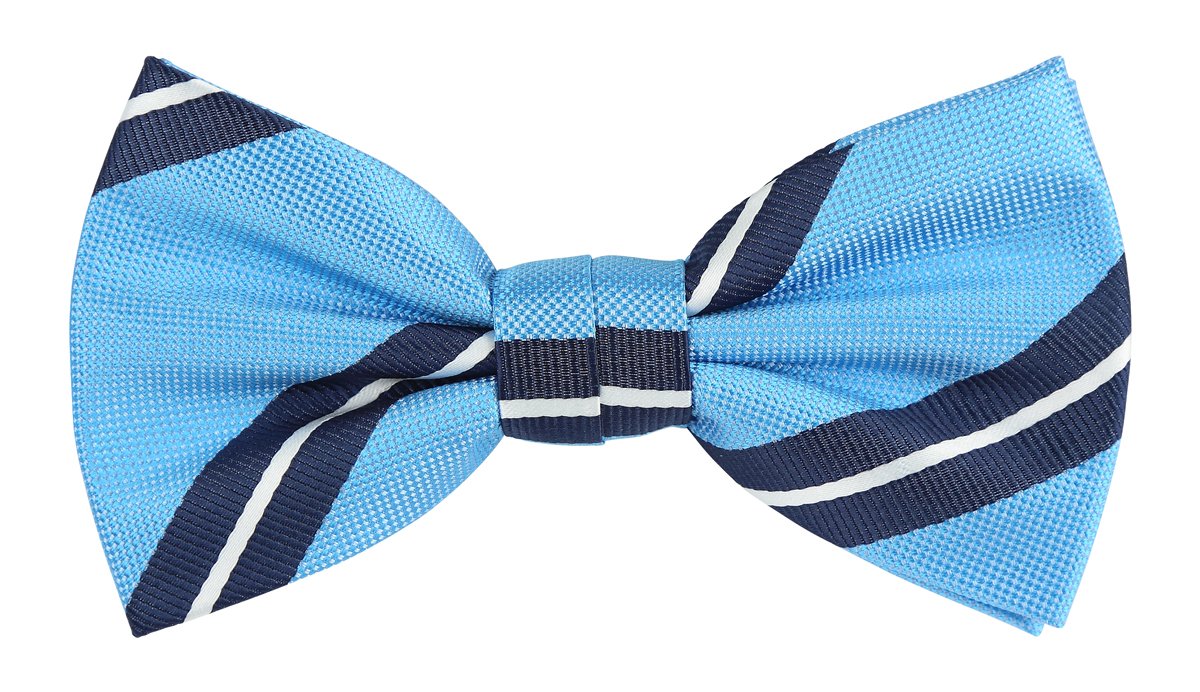 JALSTRIPEB JAMES ADELIN Luxury Regimental Stripe Pre Tied Bow Ties