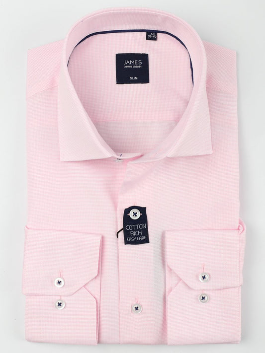 JSC02A Soft Pink JAMES ADELIN Long Sleeve Shirt in Soft Pink