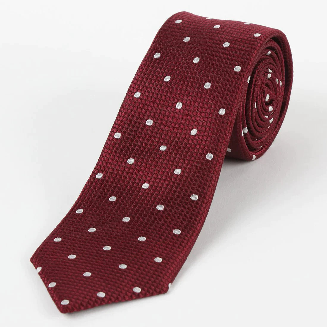 M19546T JAMES ADELIN Mens Silk Polka Dot Square Weave Neck Ties