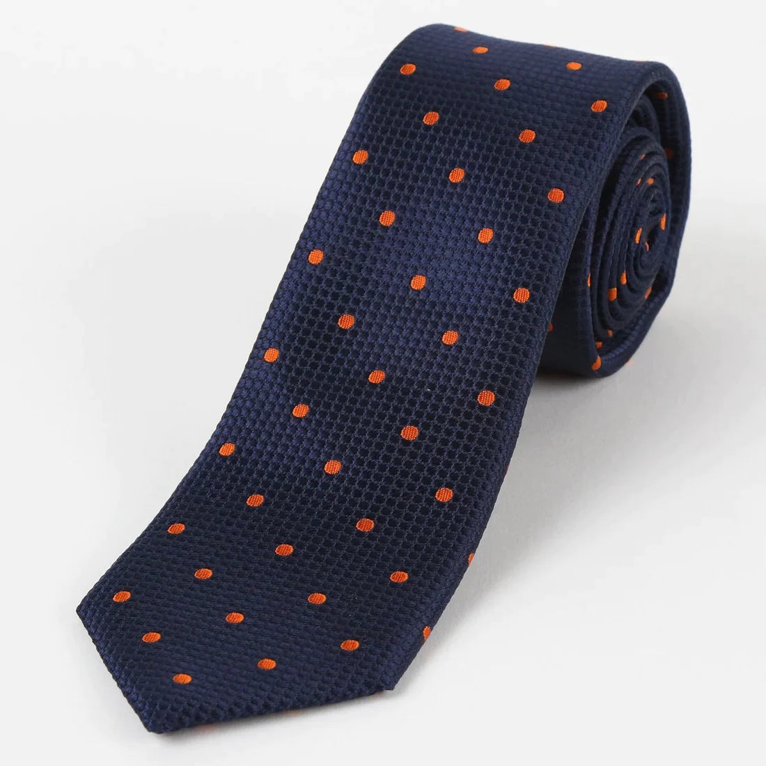 M19546T JAMES ADELIN Mens Silk Polka Dot Square Weave Neck Ties