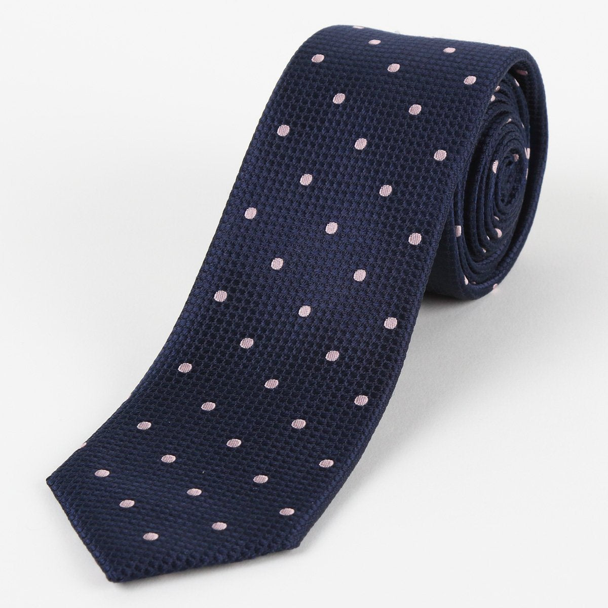 M19546T JAMES ADELIN Mens Silk Polka Dot Square Weave Neck Ties