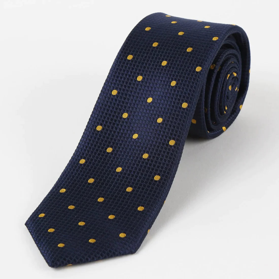 M19546T JAMES ADELIN Mens Silk Polka Dot Square Weave Neck Ties