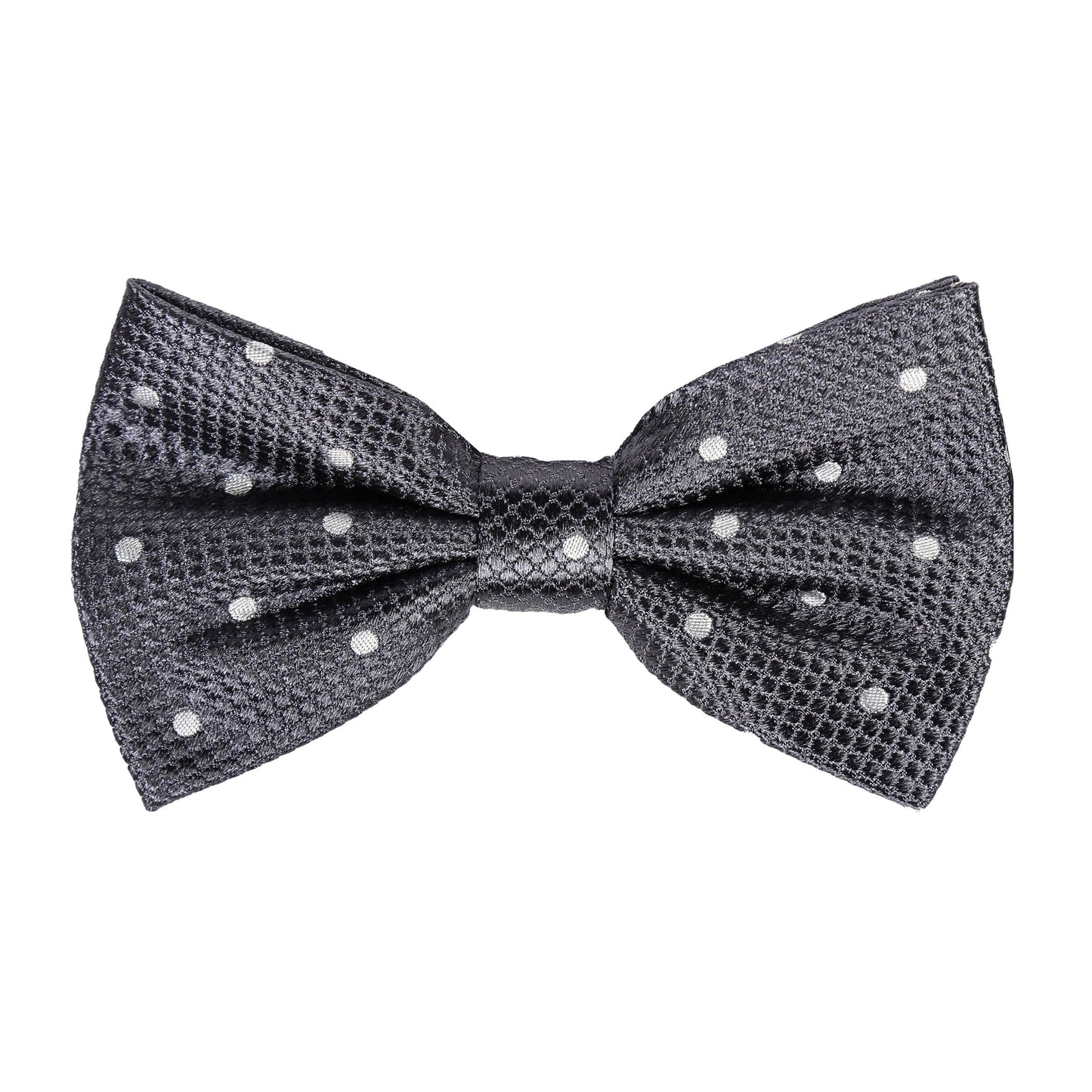 M19546B JAMES ADELIN Mens Luxury Silk Polka Dot Square Weave Pre Tied Bow Ties