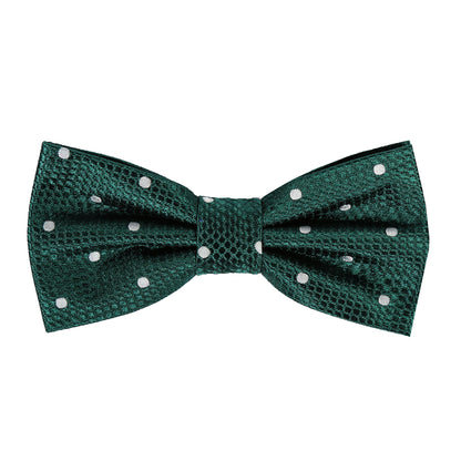 M19546B JAMES ADELIN Mens Luxury Silk Polka Dot Square Weave Pre Tied Bow Ties