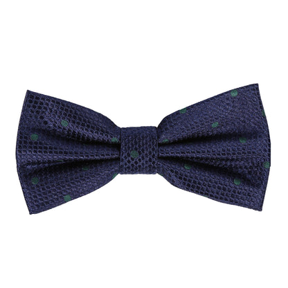 M19546B JAMES ADELIN Mens Luxury Silk Polka Dot Square Weave Pre Tied Bow Ties